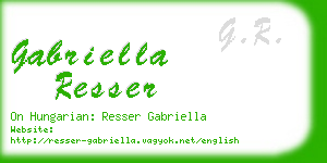 gabriella resser business card